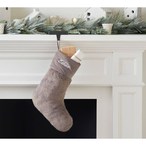 Pottery Barn Alpaca Faux Fur Stocking Large Nickel Color - Picture 8 of 8